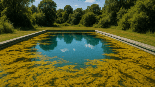algue moutarde piscine
